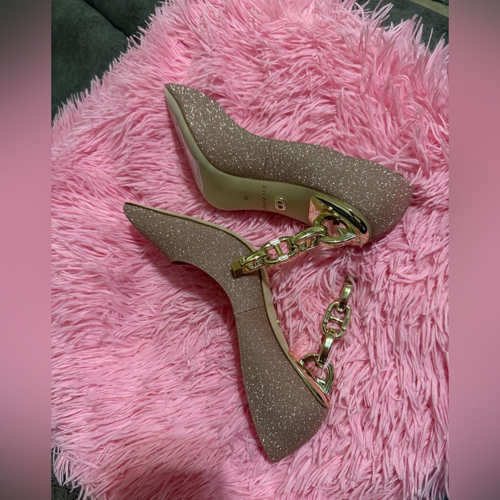 Sparkling Chain Detail Heels